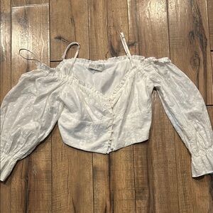 White Off-Shoulder Women's Top